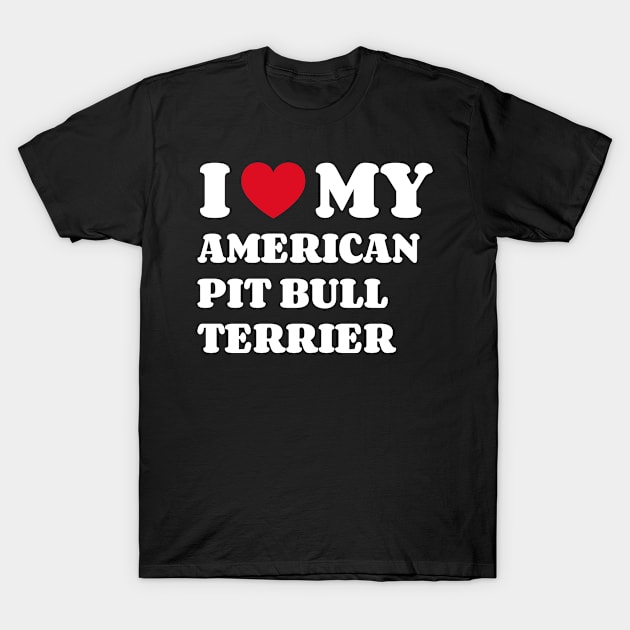 American Pit Bull Terrier T-Shirt by ninarts